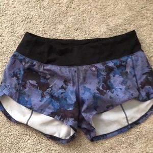 lulu lemon speed up shorts in very good condition